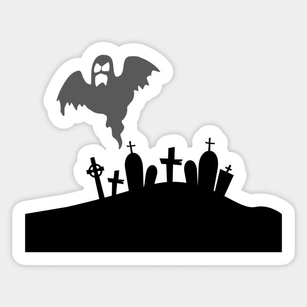 Halloween Graveyard Sticker by joyandgrace